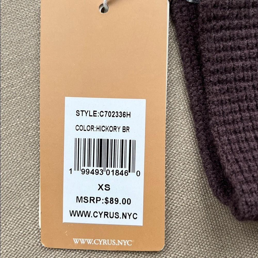 Women’s Dark Brown Mock Turtleneck Sweater NEW - Picture 2 of 8